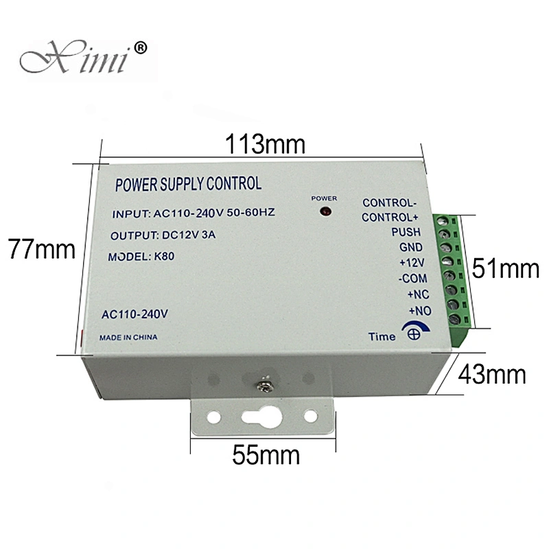 Good Quality Cheap Price 12V3A 110V-240V Access Control Power Supply Switch Power Supply Unit PSU