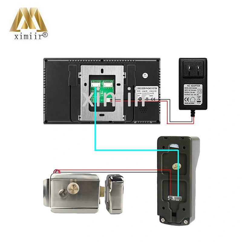 One To One 7 Inch Screen Led Touch Intercom System DoorBell Video With Ir Camera Hands- Free Monitor 801M11 Video Door Phone