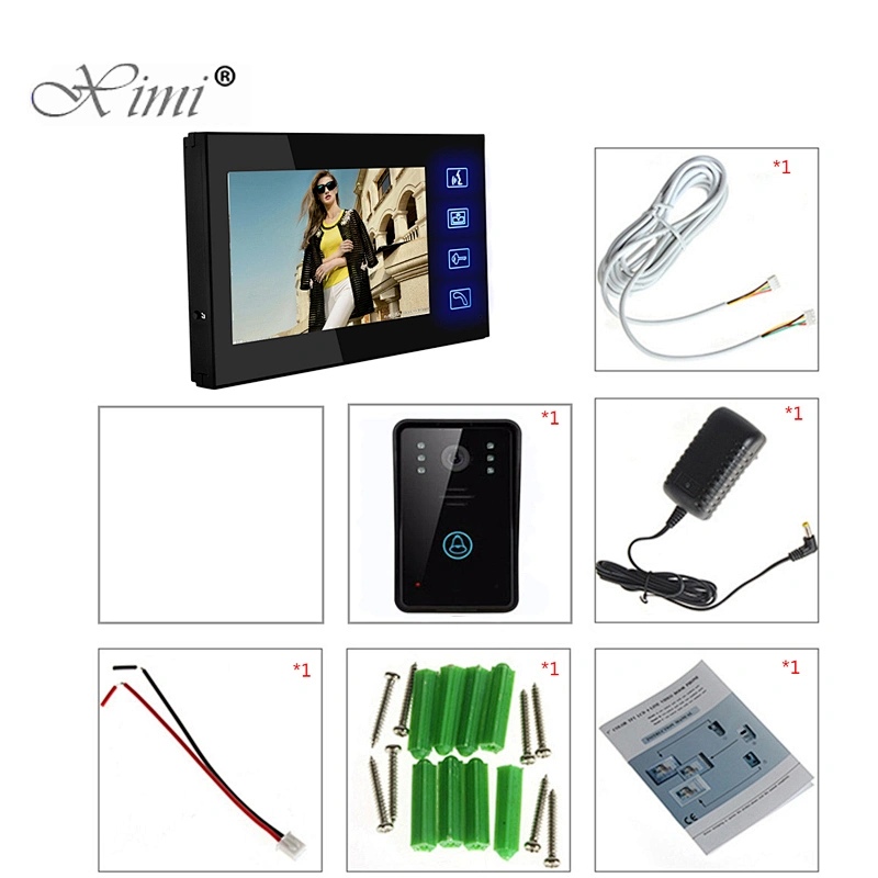 Video door phone for apartment villa door bell with card access control reader door lock system