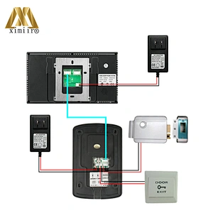 Wireless vide door phone 7 inch color screen video door phone door bell door intercom door lock system