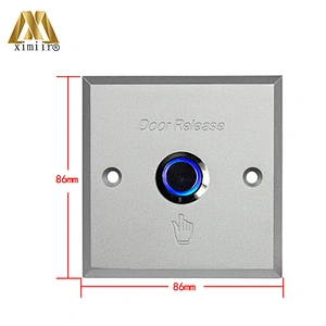 X08L aluminum door exit release push button switch for access control aluminum exit button with open switch light