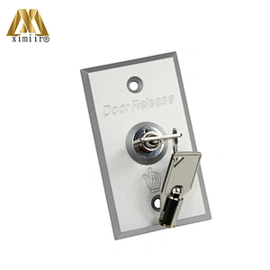 Aluminum door exit release push button switch for access control aluminum exit button with key X07k