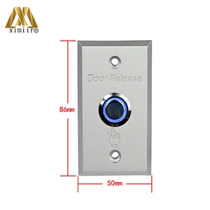 Hot sale X07L aluminum door exit release push button switch for access control aluminum exit button with open switch light