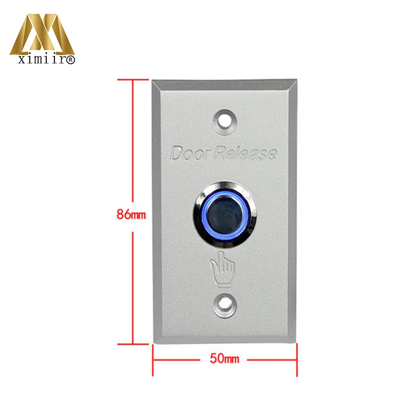 Hot sale X07L aluminum door exit release push button switch for access control aluminum exit button with open switch light