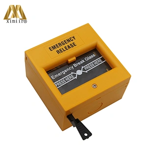 Yellow Color Emergency door release Emergency Break Glass Switch Exit Button For Access Control System XM-E20B
