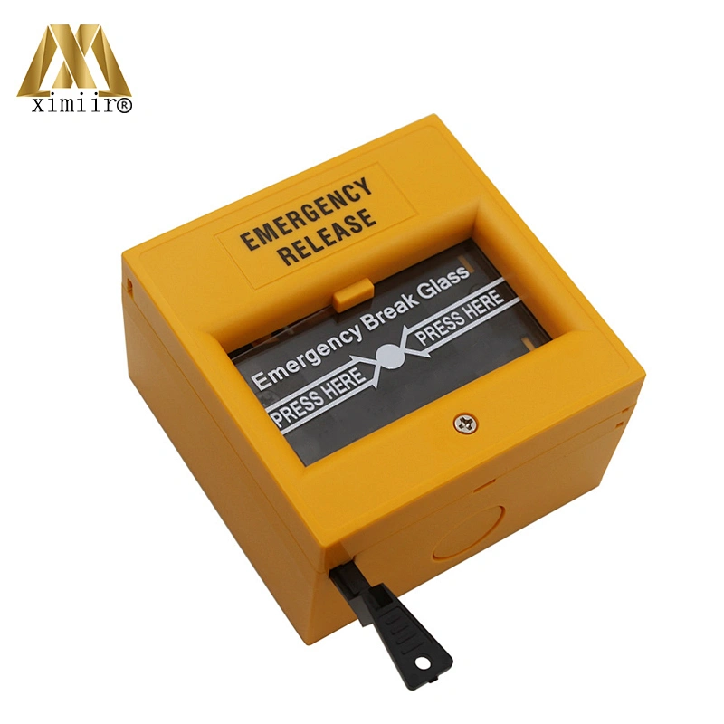 Yellow Color Emergency door release Emergency Break Glass Switch Exit Button For Access Control System XM-E20B