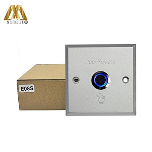 X08L aluminum door exit release push button switch for access control aluminum exit button with open switch light