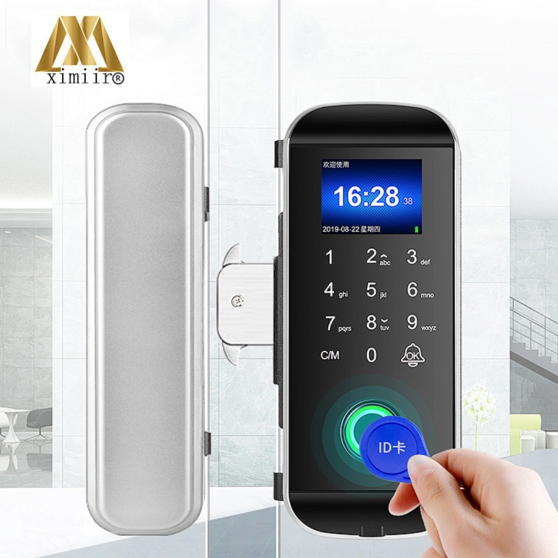 Smart keyless Fingerprint Door Lock XM-108S Biometric Electric Lock For Frameless Glass Sliding Door With Remote Control