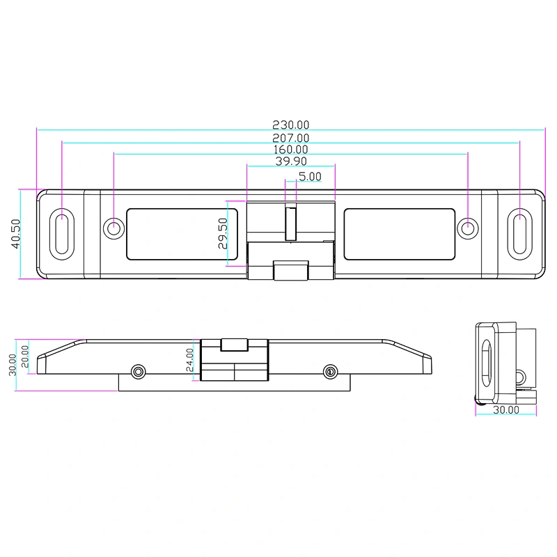 12V Electric Lock Fire Exit Door Lock 304 Stainless Steel Electric Strike Push Bar Lock Emergency Door Lock