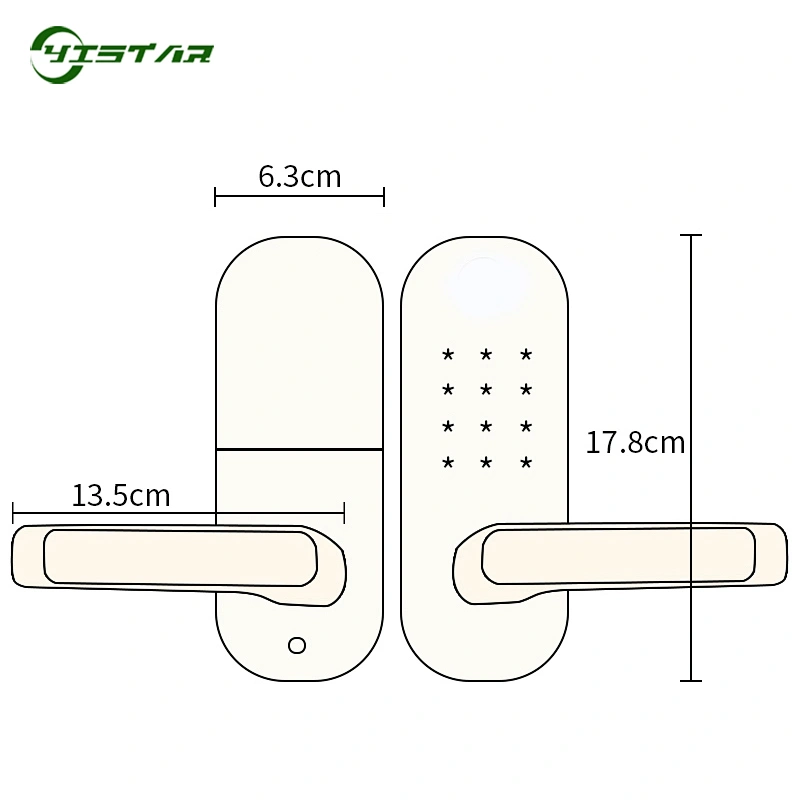 Biometric Hotel Door Lock Waterproof Electronic Home Door Lock Smart Digital Door Lock With RFID Card YS-S7C