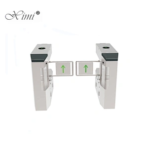 Automatic Pedestrian Access Control System High 304 Stainless Steel Flap Barrier Parking System Swing Turnstile