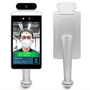 8 inch Screen Facial Recognition Time Attendance Temperature Management Touchless Temperature Access Control System