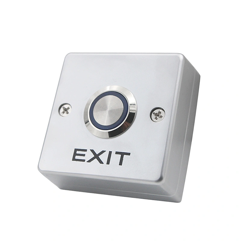 Stainless Steel Door Switch Metal Switch Access Control Door Exit Button With Light XM-E02-WK