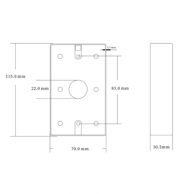 High Quality Plastic Back Box for Access Control For Door Metal Exit Switch Button Push Button Back Box
