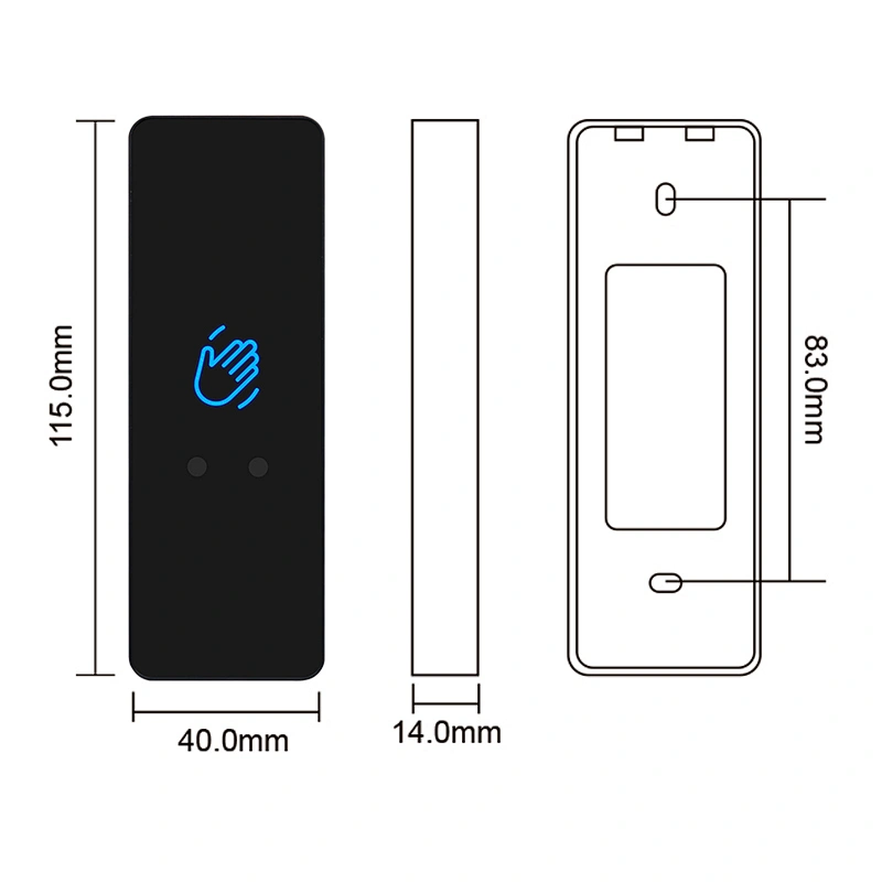 12V 24V Touchless Sensor Exit Button Door Release Switch IR Contactless Infrared No Touch Exit Button 3-15cm Distance Adjustable