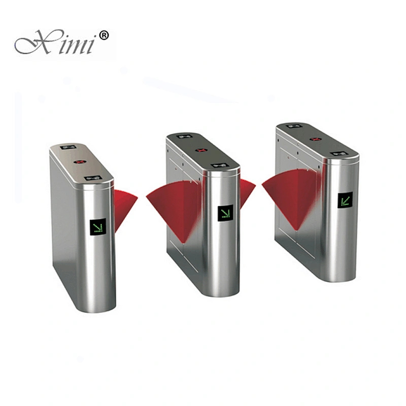 Good Quality 304 Stainless Steel Waterproof Flap Turnstile School Office Subway Flap Barrier Smart Biometric Flap Barrier