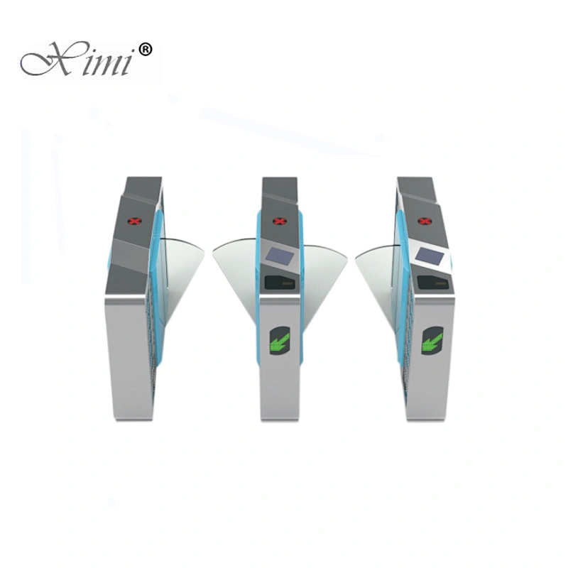 Good quality Door Access Control Turnstile Flap Biometric Smart RFID Card Flap Turnstile SUS 304 Stainless Steel ZK Turnstile