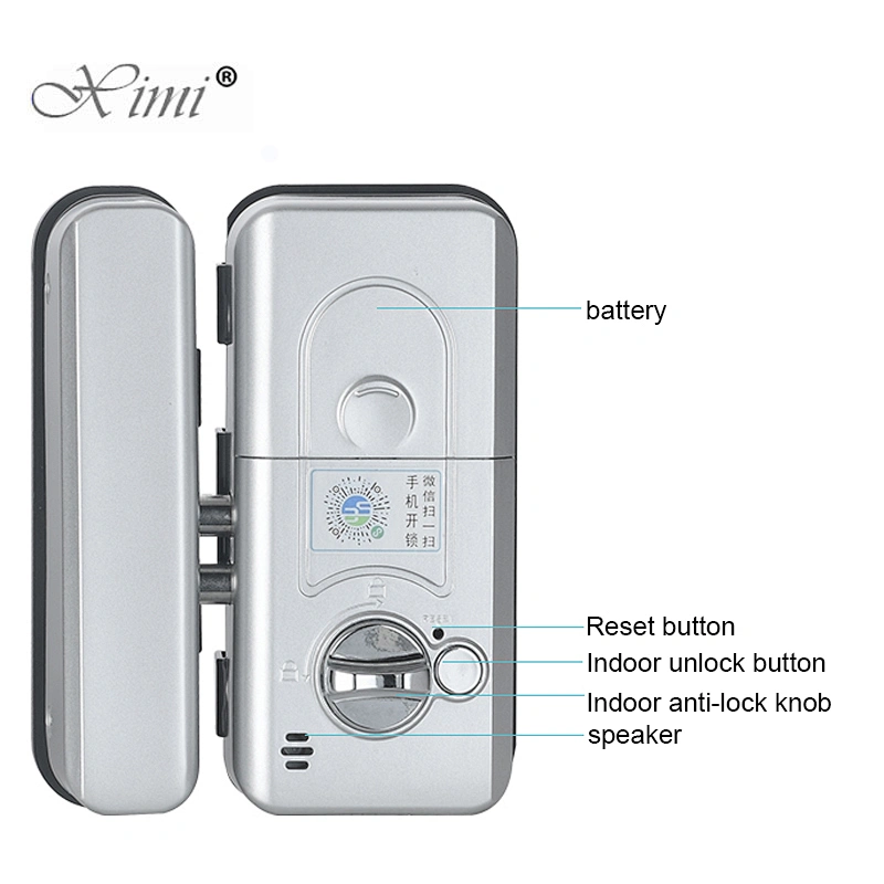 IP68 Waterproof Glass Door Lock XM-W Electronic Fingerprint Sliding Door Lock With Touch Screen Smart Door Lock