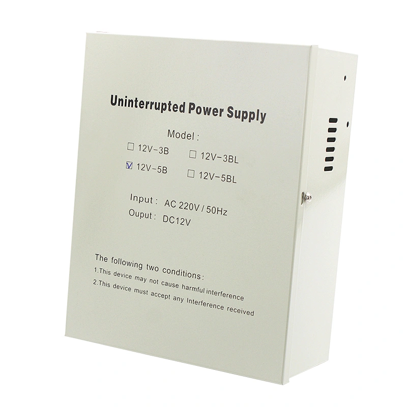 DC12V5A back up battery function Switch Power Supply AC110~220V Access Control Power Supply with metal box