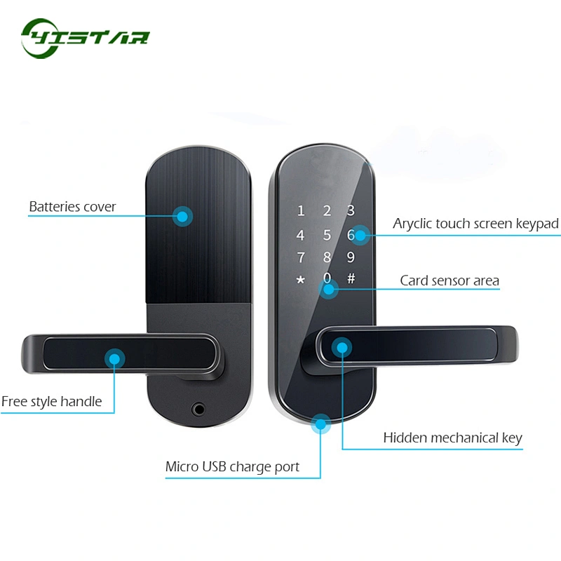 Biometric Hotel Door Lock Waterproof Electronic Home Door Lock Smart Digital Door Lock With RFID Card YS-S7C