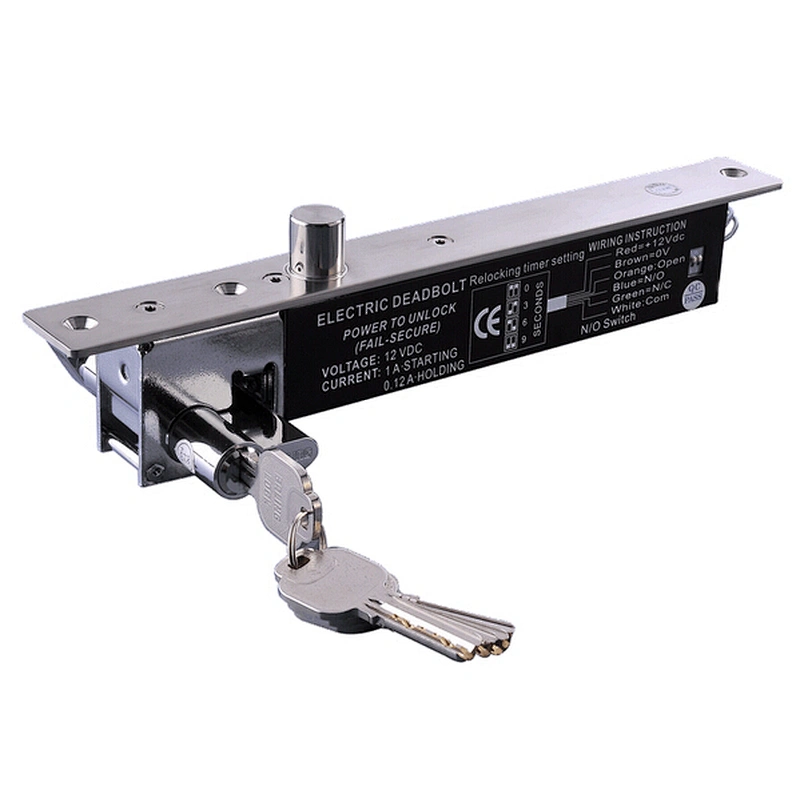 NC/NO Narrow Type Electric Bolt Lock Fail Safe / Secure Electronic Door Locks with Time Delay Feedback for Access Control System