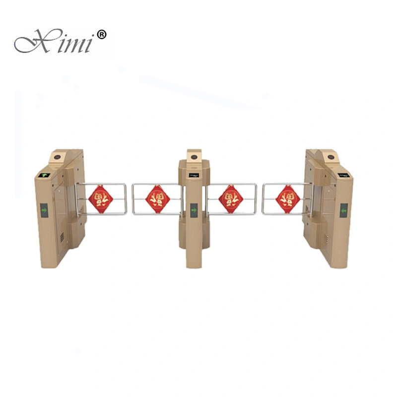 Automatic Pedestrian Access Control System High 304 Stainless Steel Flap Barrier Parking System Swing Turnstile