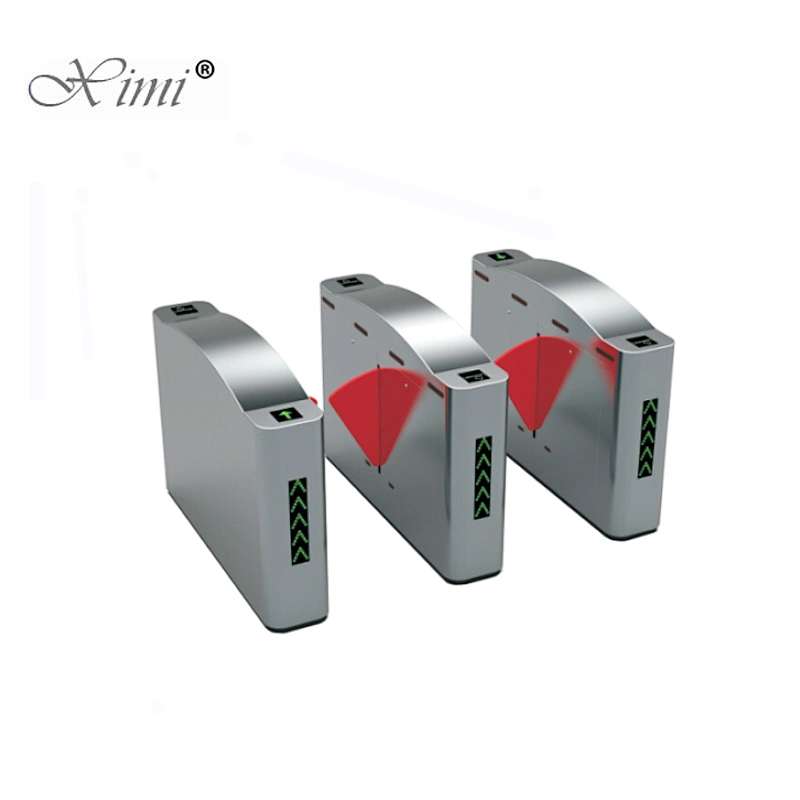 Smart Automatic Turnstile Optional Face Fingerprint Biometric Turnstile Access Control Waterproof Outdoor Flap Barrier Turnstile