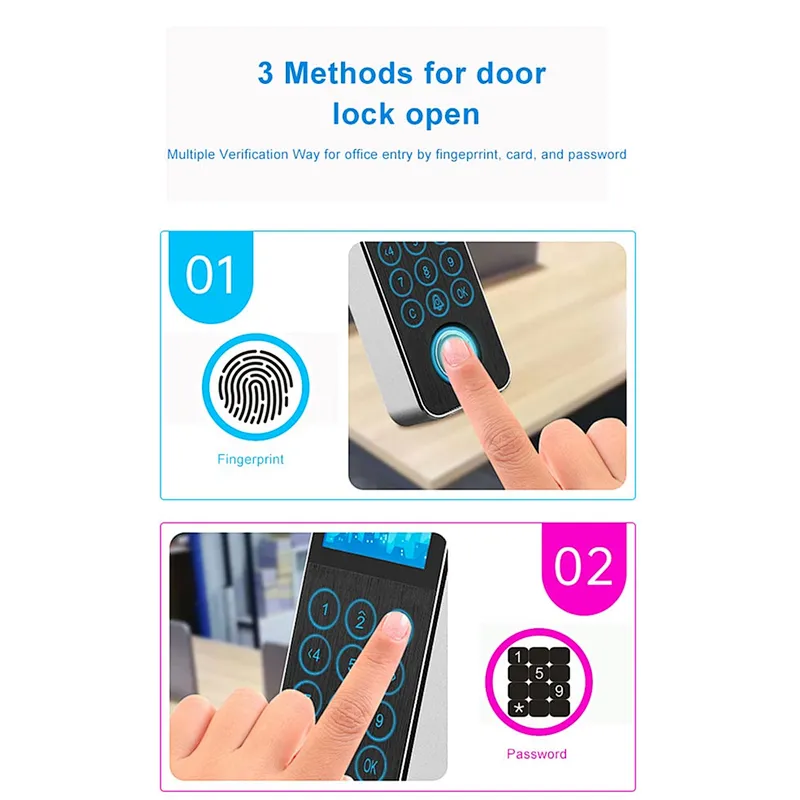 Waterproof Fingerprint Standalone Card Access Control Keypad Metal Standalone Access Control System with keyboard