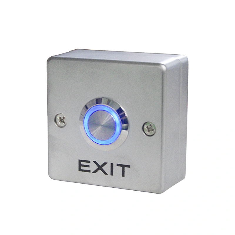 Stainless Steel Door Switch Metal Switch Access Control Door Exit Button With Light XM-E02-WK