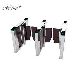 Automatic Flap Turnstile Gate Popular Turnstile With Fingerprint, Card, QR Access Control Flap Barrier