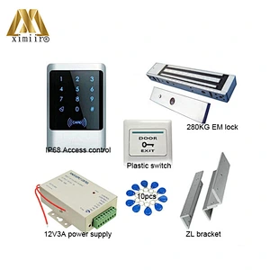 Access Control System Kit Set EM MF Card Reader with Magnetic Lock/Electric Strike Bolt Lock for Home/Office