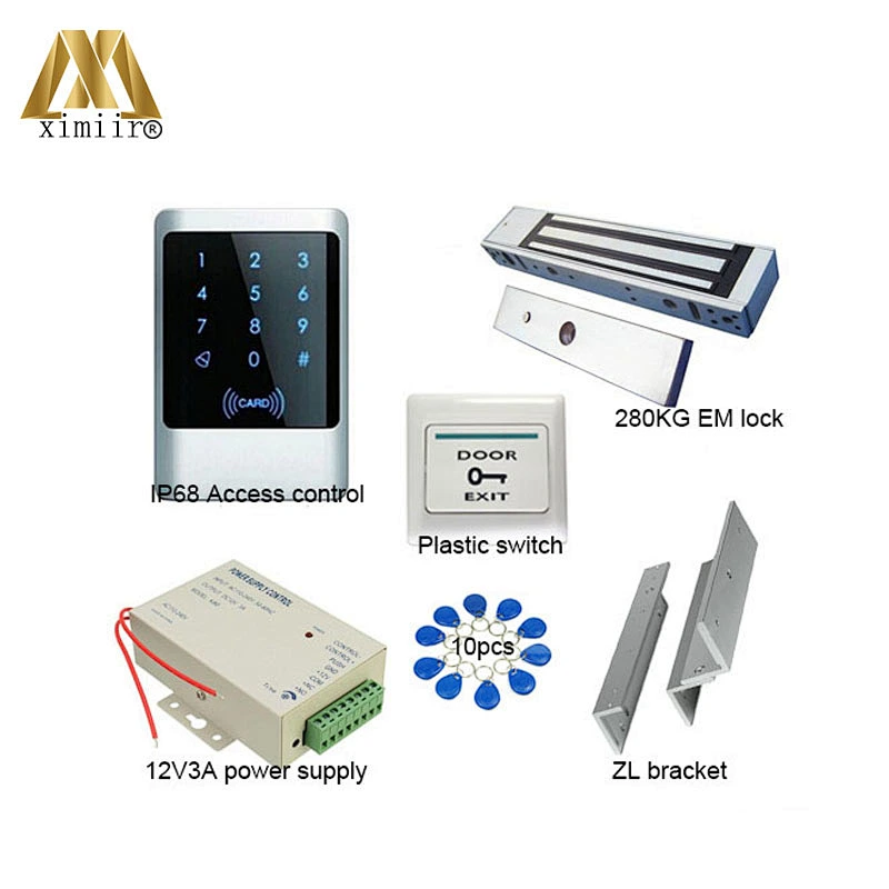 Access Control System Kit Set EM MF Card Reader with Magnetic Lock/Electric Strike Bolt Lock for Home/Office