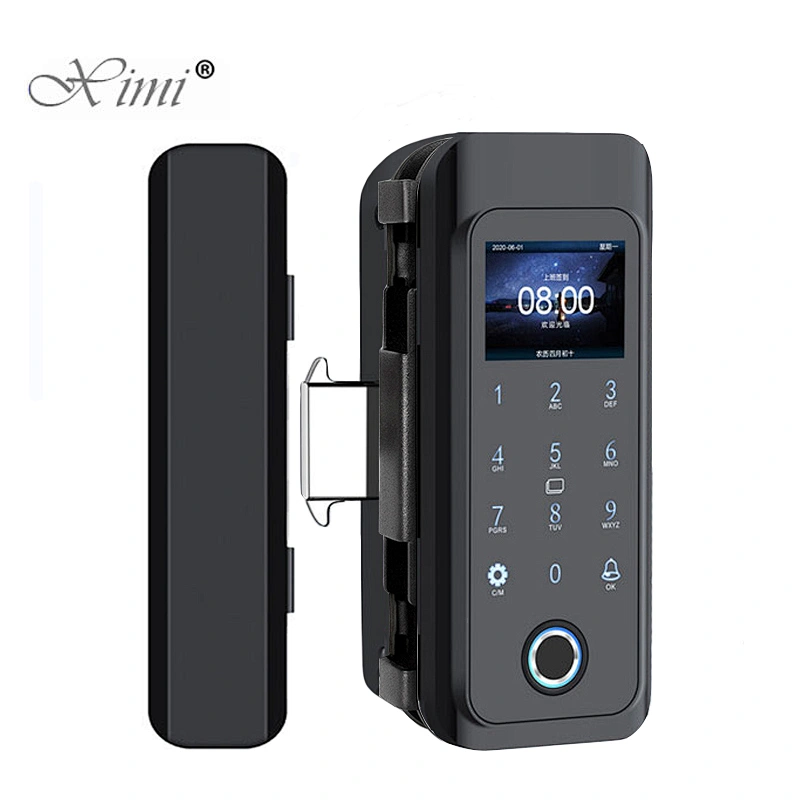 Biometric Fingerprint Electronic Door Lock Frameless Silding Glass Door Lock Fechadura Digital Smart Door Lock Remote Control