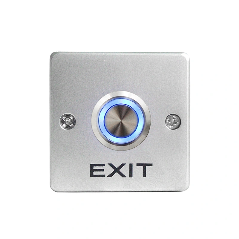Stainless Steel Door Switch Metal Switch Access Control Door Exit Button With Light XM-E02-WK