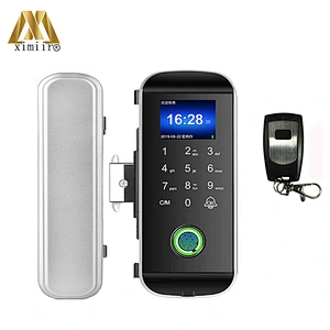 Smart keyless Fingerprint Door Lock XM-108S Biometric Electric Lock For Frameless Glass Sliding Door With Remote Control