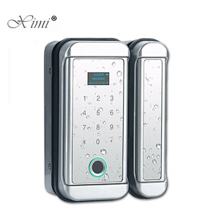IP68 Waterproof Glass Door Lock XM-W Electronic Fingerprint Sliding Door Lock With Touch Screen Smart Door Lock