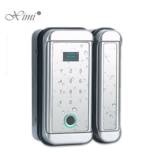 IP68 Waterproof Glass Door Lock XM-W Electronic Fingerprint Sliding Door Lock With Touch Screen Smart Door Lock