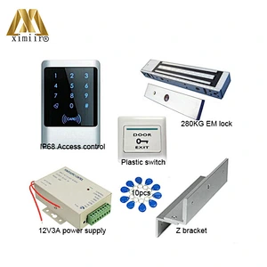 Access Control System Kit Set EM MF Card Reader with Magnetic Lock/Electric Strike Bolt Lock for Home/Office