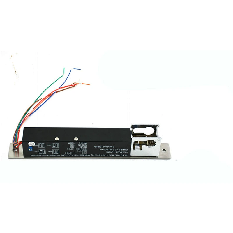 NC/NO Narrow Type Electric Bolt Lock Fail Safe / Secure Electronic Door Locks with Time Delay Feedback for Access Control System