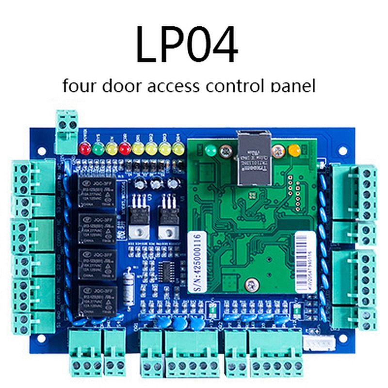 Four Doors Network Access Control Panel Board TCP/IP Board Wiegand Reader With Software Communication Protocol