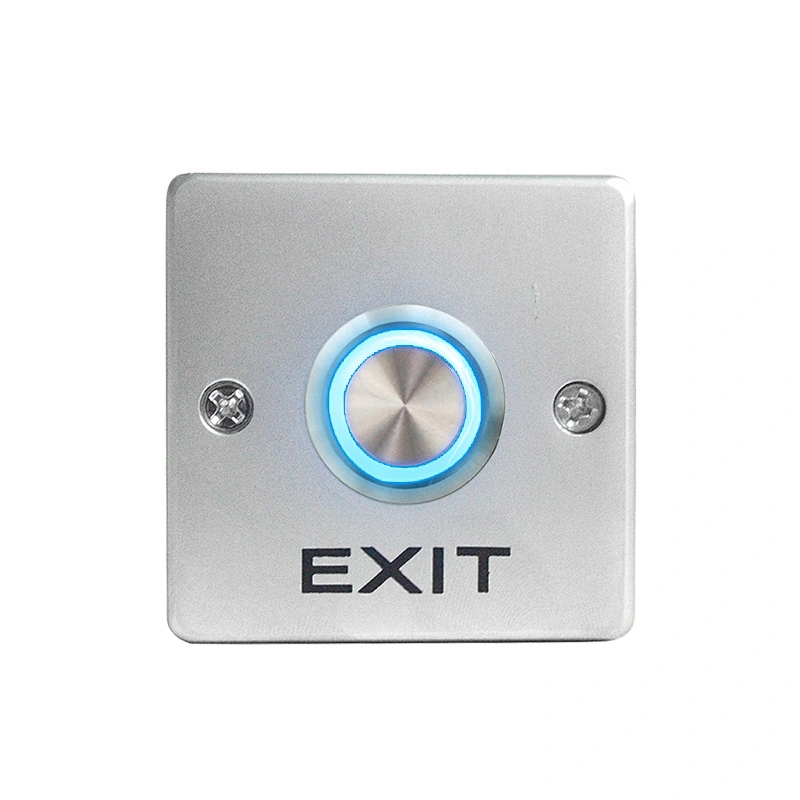 Stainless Steel Door Switch Metal Switch Access Control Door Exit Button With Light XM-E02-WK