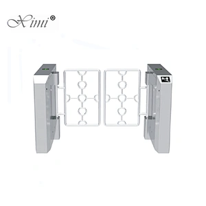 Automatic Pedestrian Access Control System High 304 Stainless Steel Flap Barrier Parking System Swing Turnstile