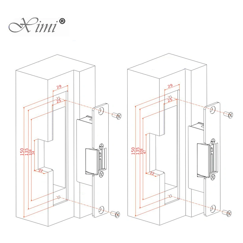 Cheapest free shipping electric lock electric striker for access control system NO type power to open electric striker