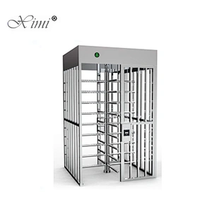 China Factory Full Height Turnstile Gate SUS304 Tripod Turnstile Series Double Channel Full Height Sliding Turnstile