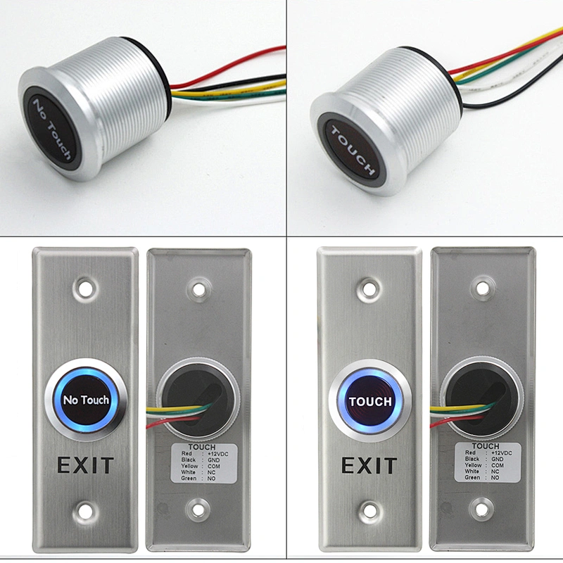 Infrared Sensor Switch No Touch Contactless Switches Door Release Exit Button with LED Indication 304 Stainless Steel