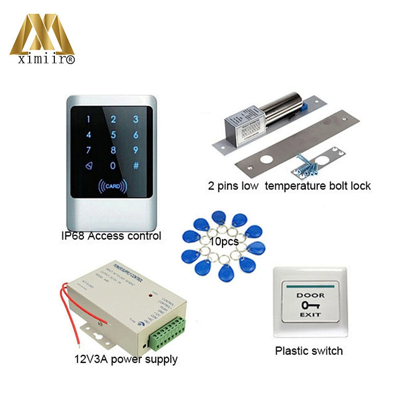 Access Control System Kit Set EM MF Card Reader with Magnetic Lock/Electric Strike Bolt Lock for Home/Office