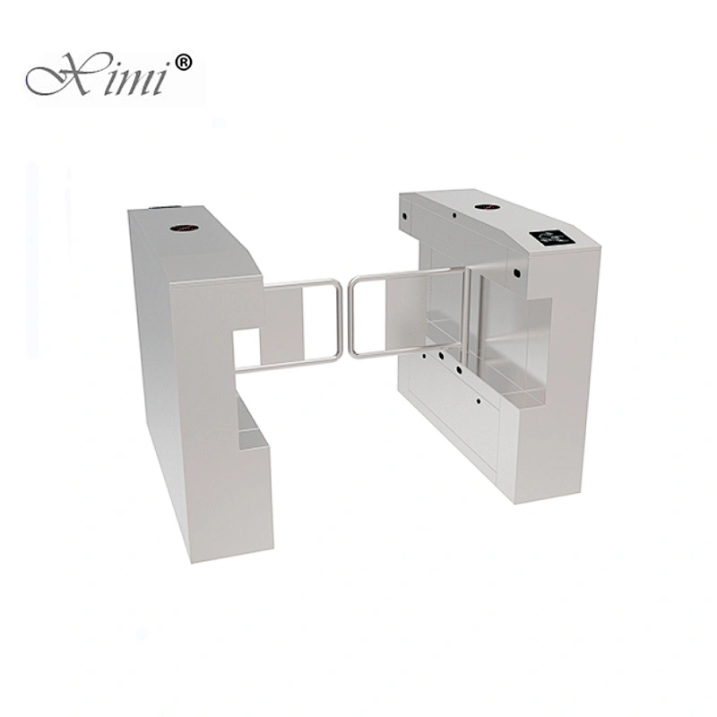Automatic Pedestrian Access Control System High 304 Stainless Steel Flap Barrier Parking System Swing Turnstile