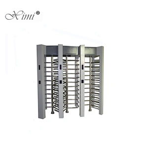 China Factory Full Height Turnstile Gate SUS304 Tripod Turnstile Series Double Channel Full Height Sliding Turnstile