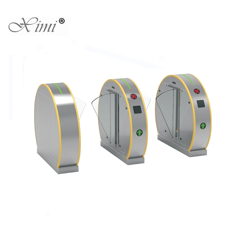 Good quality Door Access Control Turnstile Flap Biometric Smart RFID Card Flap Turnstile SUS 304 Stainless Steel ZK Turnstile