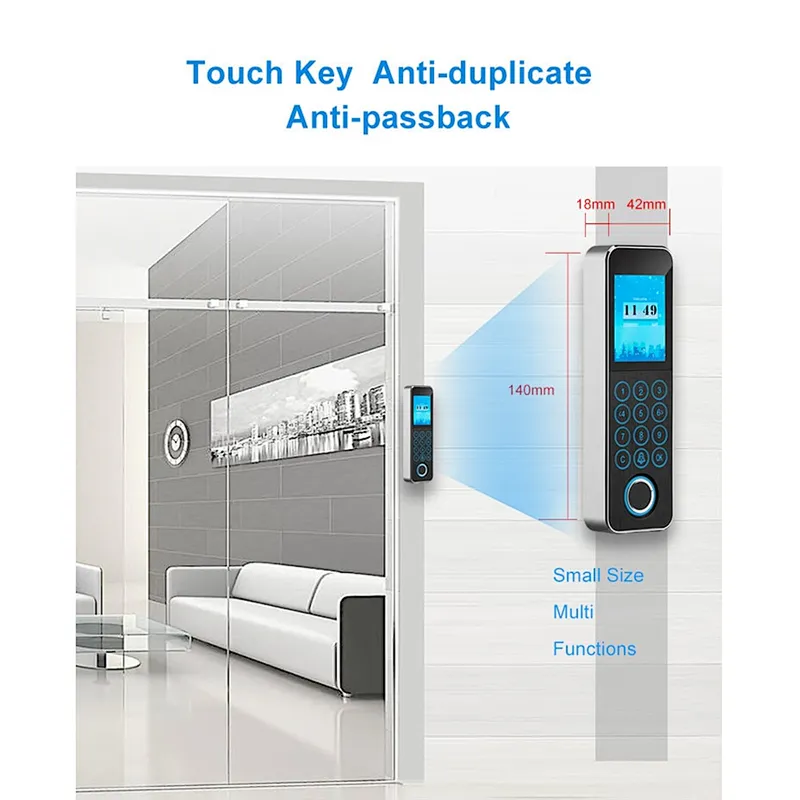 Waterproof Fingerprint Standalone Card Access Control Keypad Metal Standalone Access Control System with keyboard